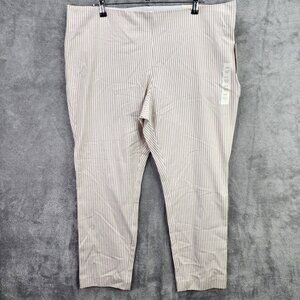 Womens Skinny Ankle High Rise Fitted Hip & Thigh Strip Pants A New Day Size 18 R